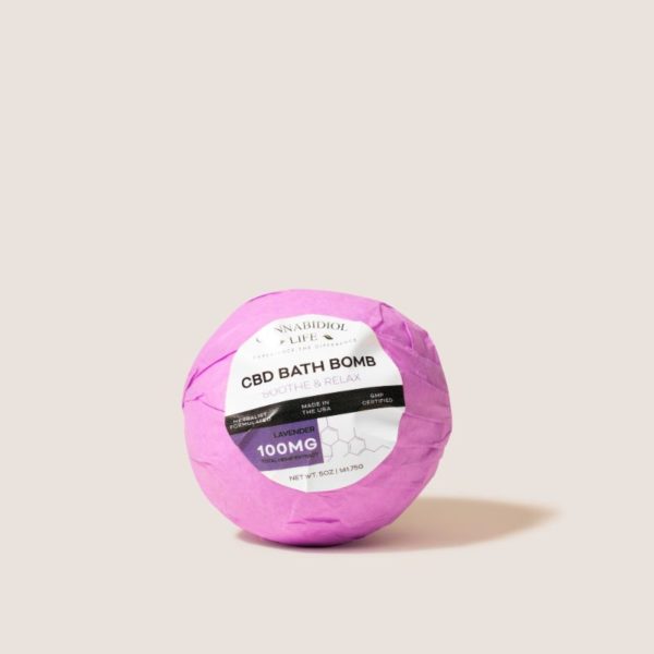 Bombas de banho de canabidiol Life Lavender Cbd Isolate - 100 mg de extrato total de cânhamo