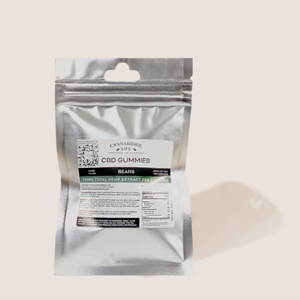 Cannabidiol Life Cbd Gummy Bears - 75 mg de extracto de cáñamo total por paquete - 25 mg de Cbd por porción