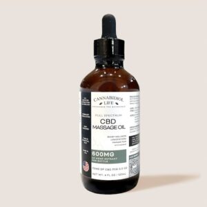 Cannabidiol Life Vollspektrum-CBD-Massageöl 600 mg Hanfextrakt pro Flasche – 75 mg CBD pro 0,5 oz