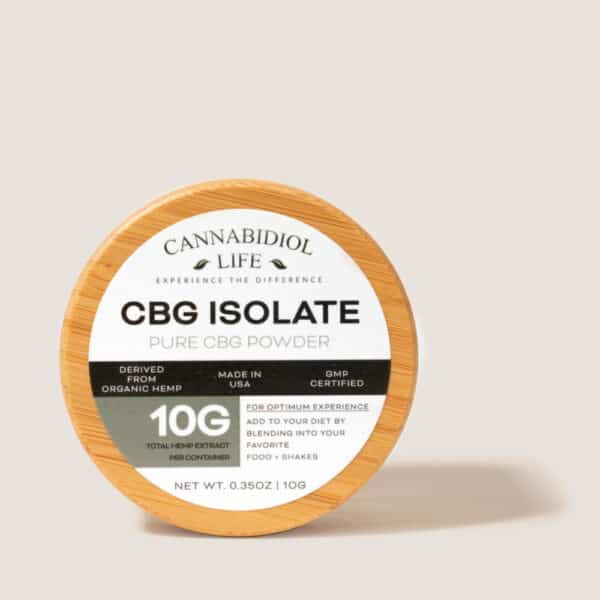 Cannabidiol Life Pure Cbg Isolado em Pó - 10 G de Extrato Total de Cânhamo por Recipiente