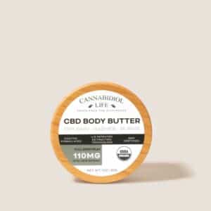 Cannabidiol Life CBD Body Butter for Dry Skin, Rashes & Burns - 110mg of Total Hemp Extract