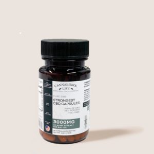 Cannabidiol Life Pure CBD Capsules - 3000 mg de extracto de cáñamo por botella - 75 mg de CBD por porción