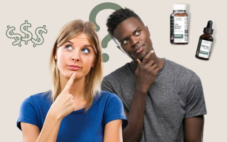 White woman and black guy try to figure out why CBD is so expensive.