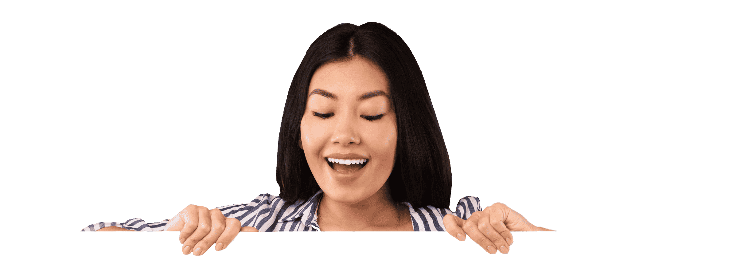 asian woman anxiety free after taking cbd