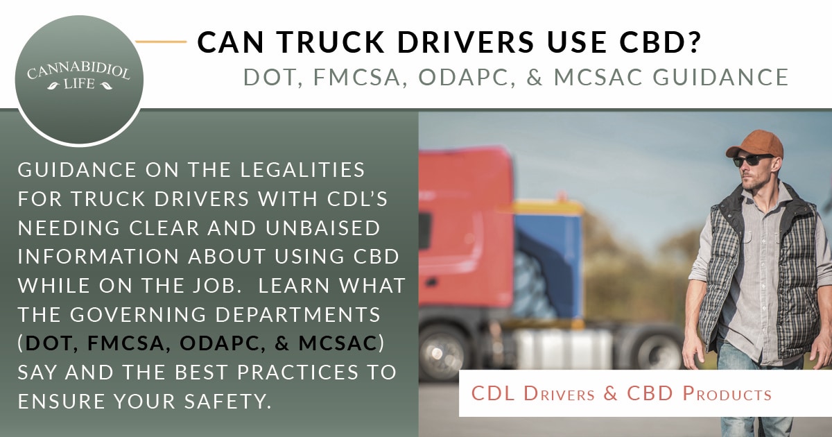 can truck drivers use cbd 2023