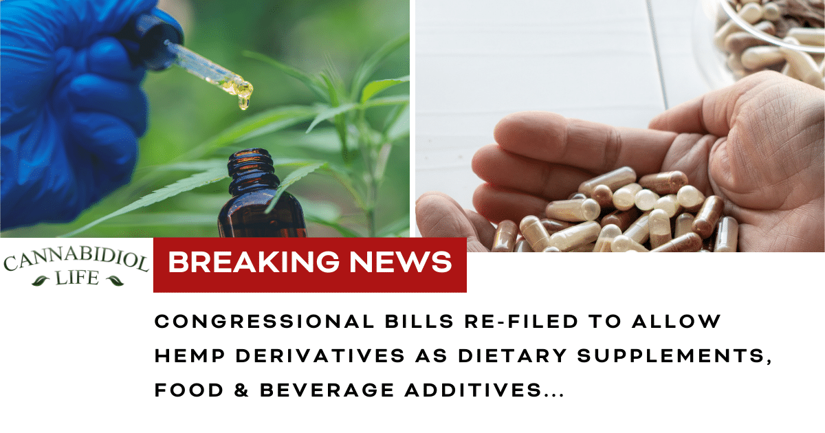 Proyectos de ley del Congreso presentados nuevamente para derivados del cáñamo y suplementos dietéticos 2023