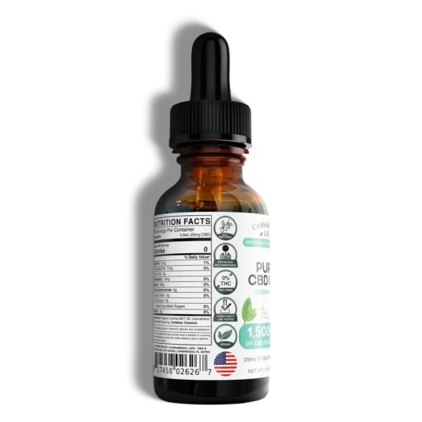 Pure Cbd Oil Mint Nutrition Facts With Upc Code Distributer Info Scaled E1695349991941
