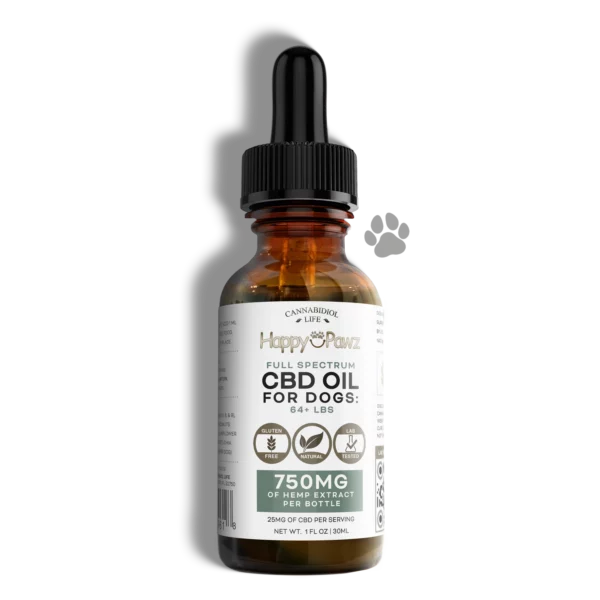 Salmon Cbd Oil For Large Dogs 750 Mg 1 Oz Happy Pawz Scaled